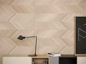 Soci Tile - Modern Wood Chevron Maple 16x48